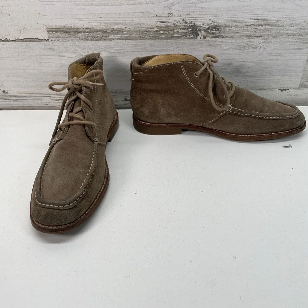 UGG Boots Via Lungarno Mens 9.5 Moc Toe Ankle Chukka 1000715 Brown Suede Lace Up